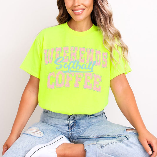 WEEKENDS SOFTBALL COFFEE - DTF TRANSFER