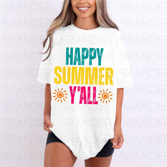 HAPPY SUMMER Y'ALL - DTF TRANSFER