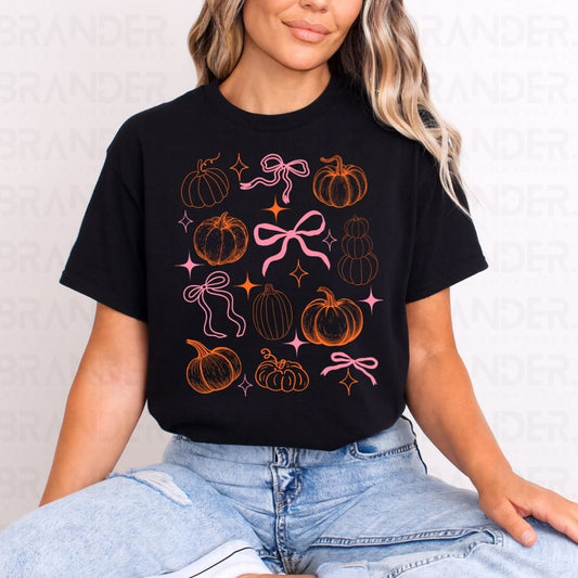 COQUETTE BOWS AND PUMPKINS - DTF TRANSFER