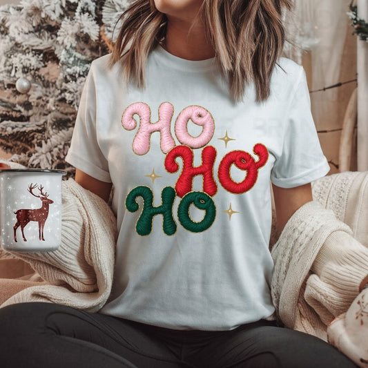 HO HO HO *FAUX YARN* - DTF TRANSFER