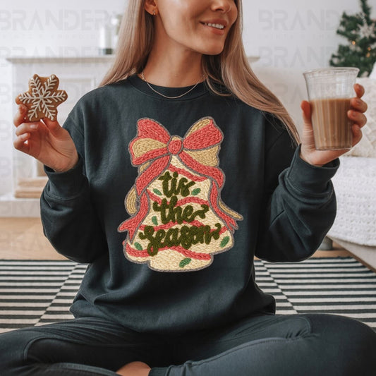 COQUETTE TIS THE SEASON *FAUX YARN* - DTF TRANSFER
