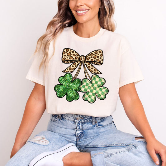 COQUETTE CLOVERS - COMPLETED TEE