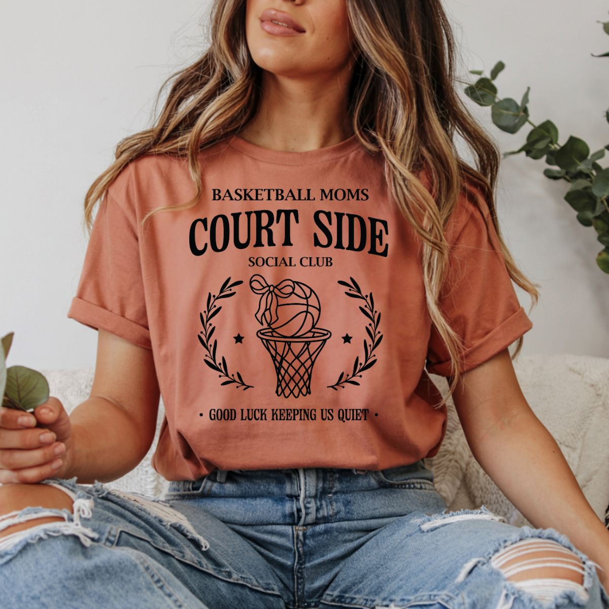 COQUETTE BASKETBALL MOMS *BLACK TEXT* - DTF TRANSFER