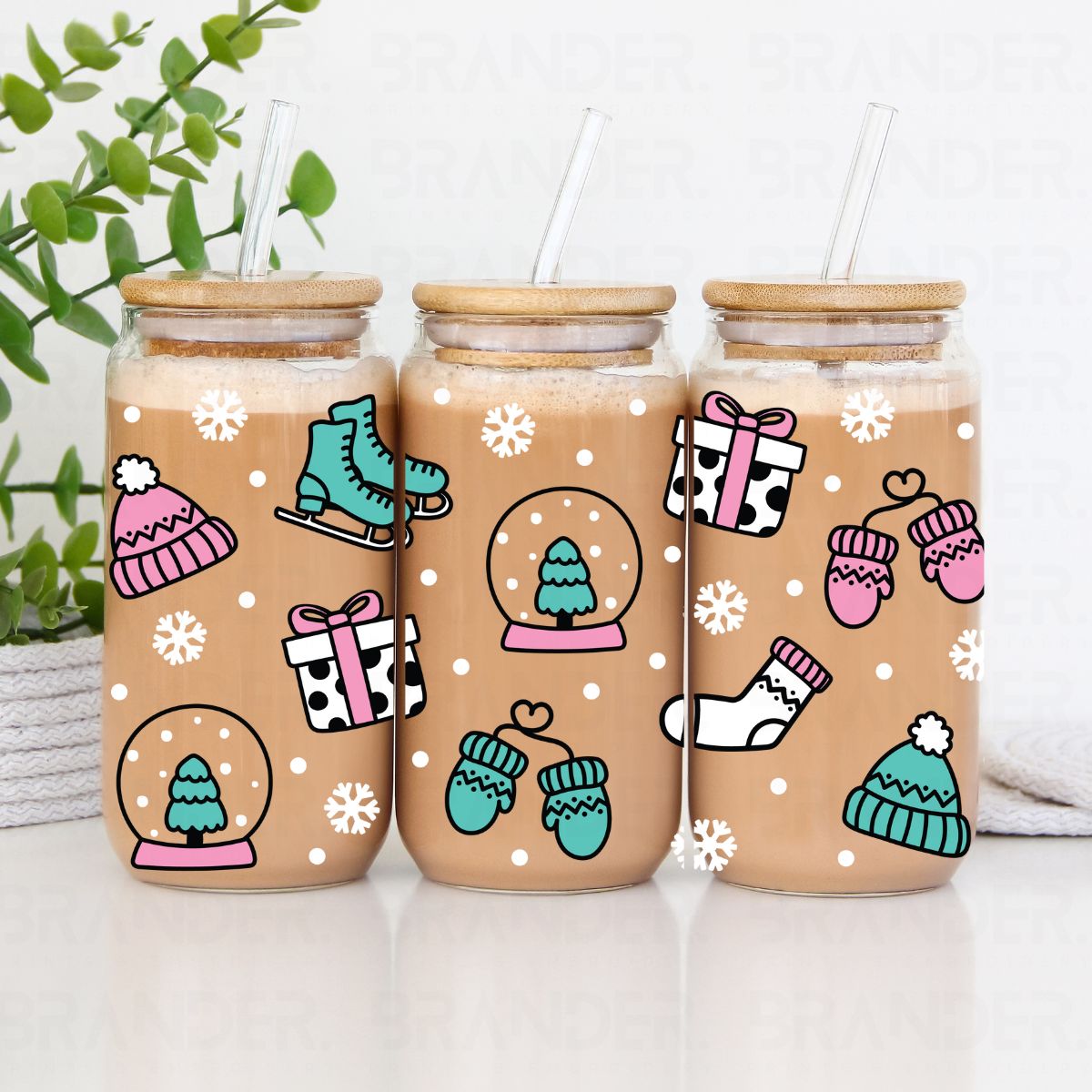 WINTER DOODLE - 16 OZ - UV DTF