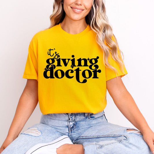 IT'S GIVING DOCTOR *BLACK* - DTF TRANSFER