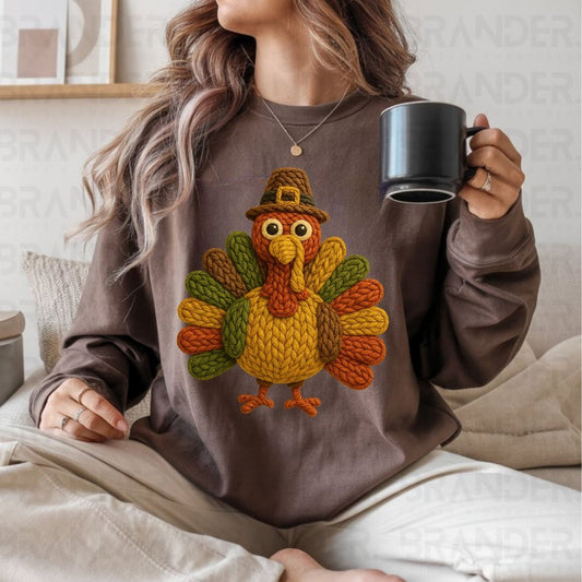 THANKSGIVING TURKEY *FAUX YARN* - DTF TRANSFER