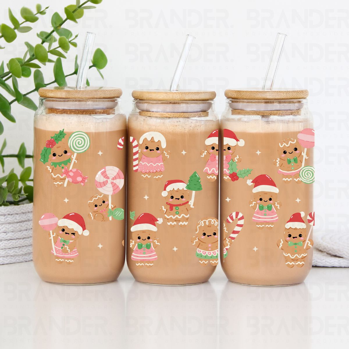 GINGERBREAD AND LOLLIPOPS - 16 OZ - UV DTF