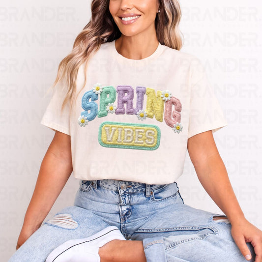 SPRING VIBES *FAUX YARN* - DTF TRANSFER