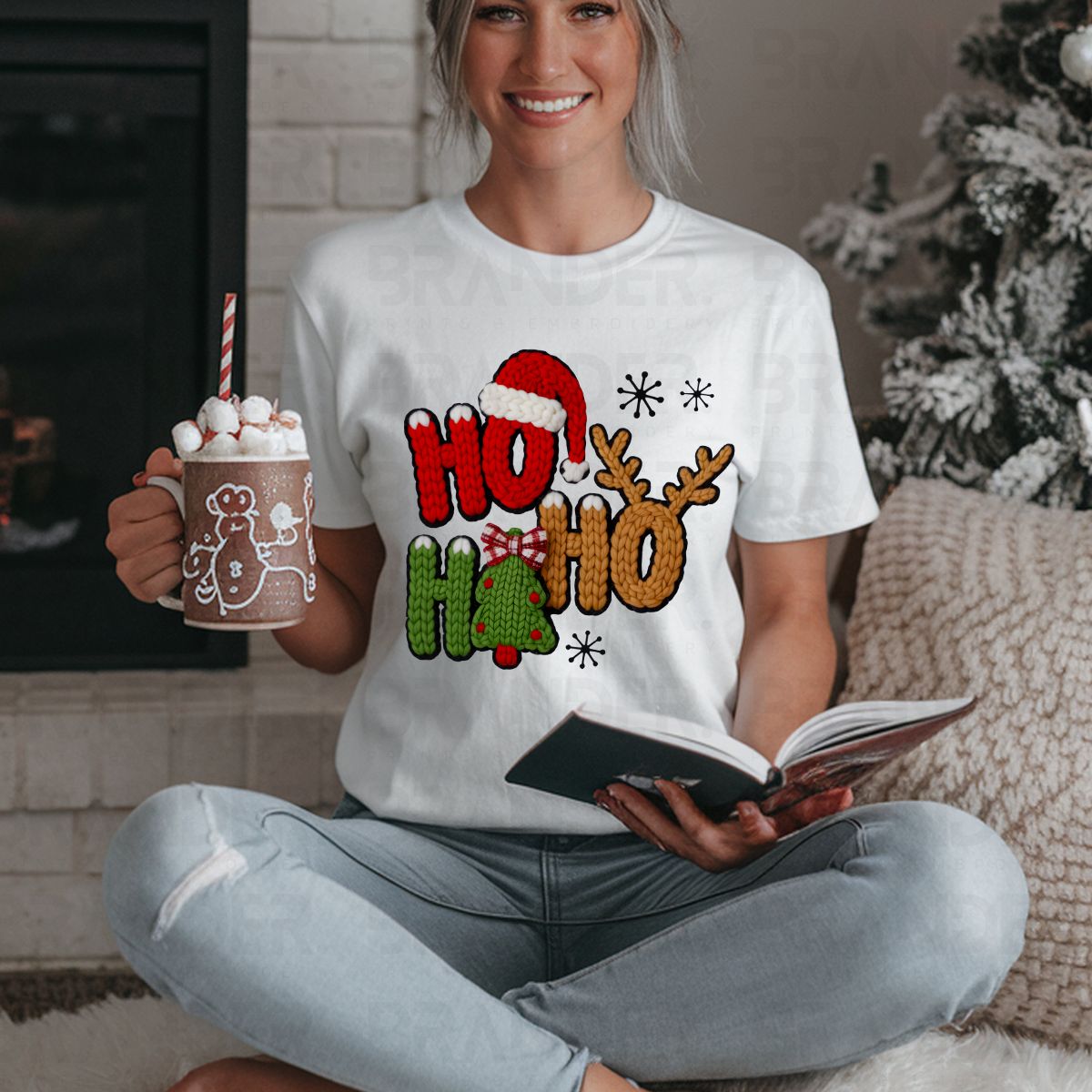 COQUETTE HO HO HO *FAUX YARN* - COMPLETED TEE