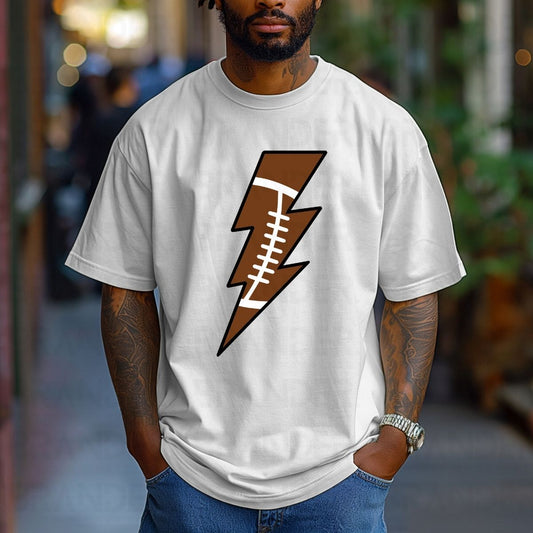 FOOTBALL LIGHTNING BOLT - DTF TRANSFER