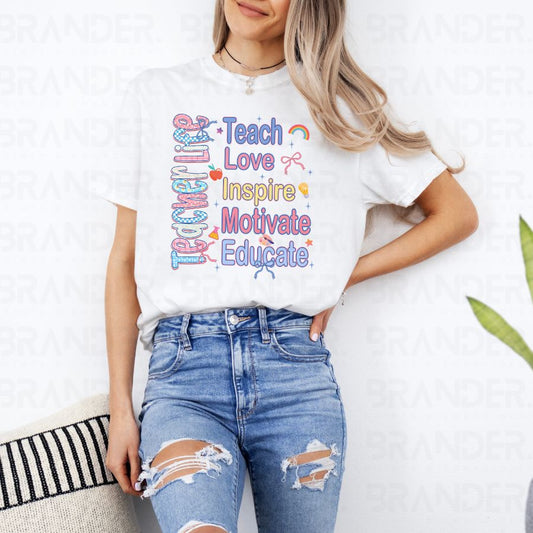 COQUETTE TEACHER LIFE - DTF TRANSFER