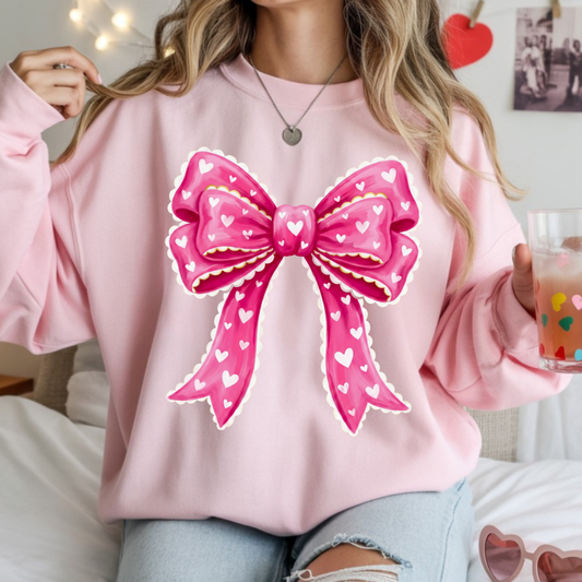 COQUETTE VALENTINES DAY BOW - DTF TRANSFER