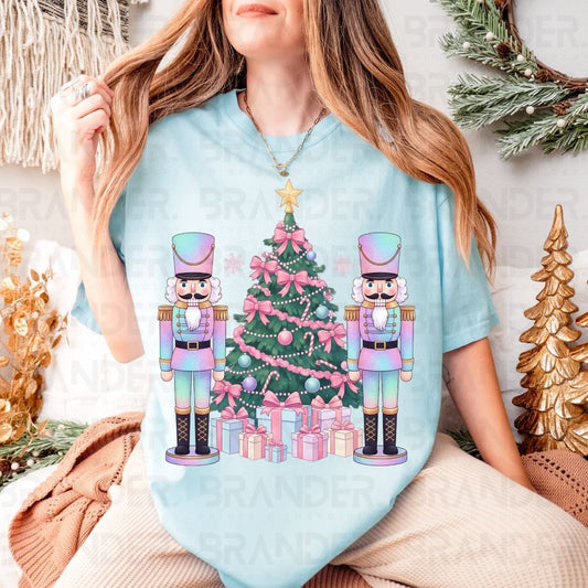 COQUETTE IRIDESCENT TREE AND NUTCRACKERS - DTF TRANSFER