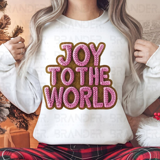 JOY TO THE WORLD *FAUX YARN* - DTF TRANSFER