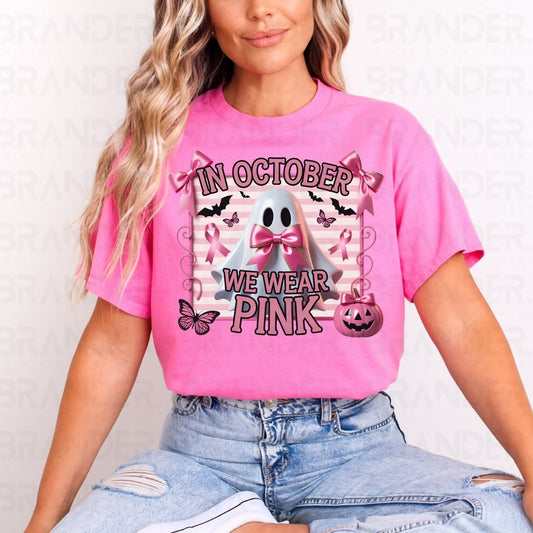 COQUETTE IN OCTOBER WE WEAR PINK - DTF TRANSFER