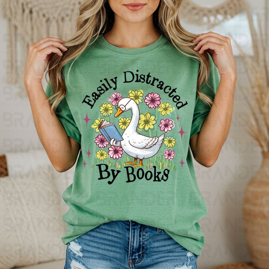 EASILY DISTRACTED BY BOOKS - DTF TRANSFER