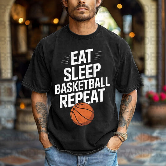 EAT SLEEP BASKETBALL REPEAT - DTF TRANSFER
