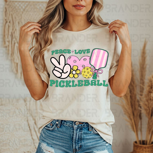 COQUETTE PEACE LOVE PICKLEBALL - DTF TRANSFER