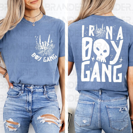 I RUN A BOY GANG - FRONT+BACK - DTF TRANSFER