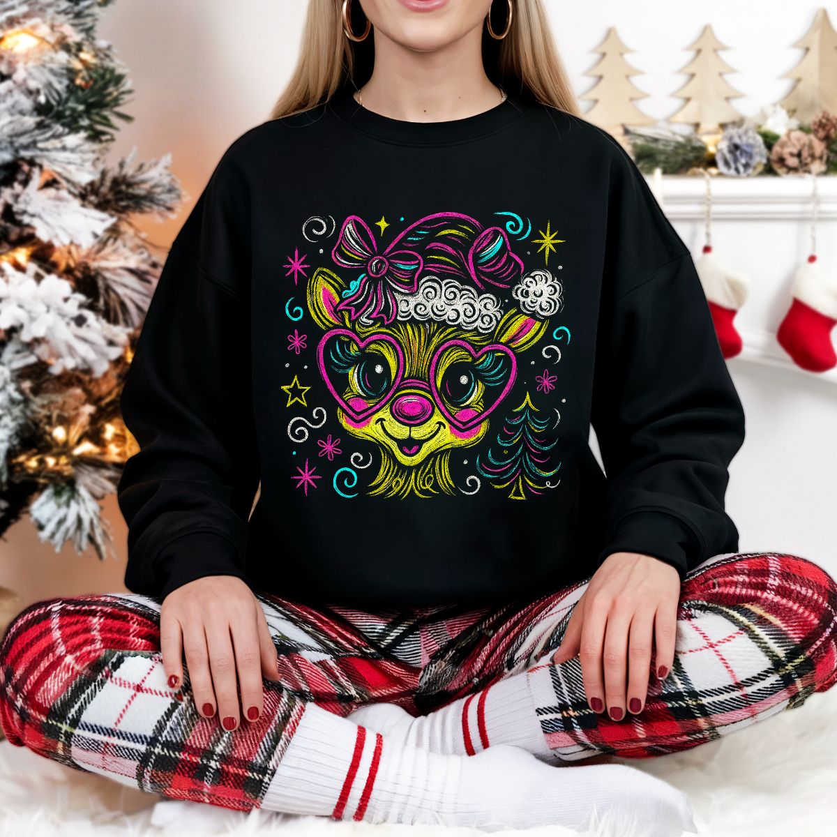 COQUETTE HEART EYE REINDEER - DTF TRANSFER