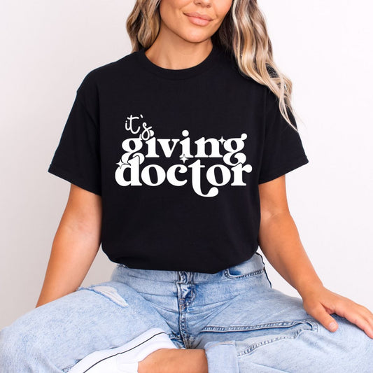 IT'S GIVING DOCTOR *WHITE* - DTF TRANSFER