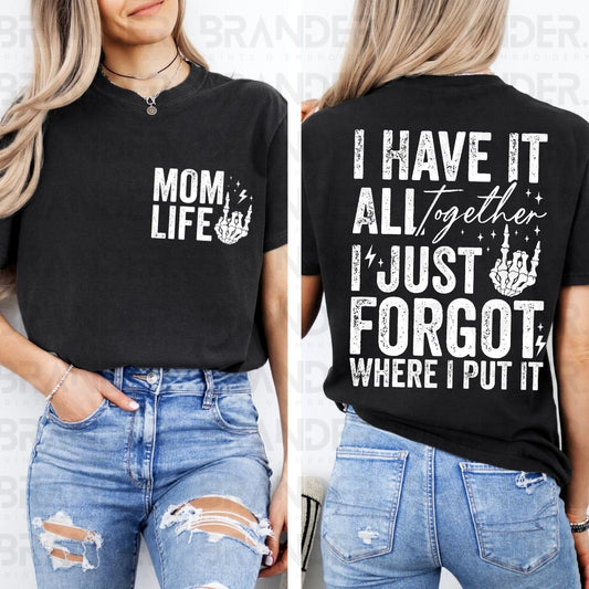 MOM LIFE - FRONT+BACK - DTF TRANSFER