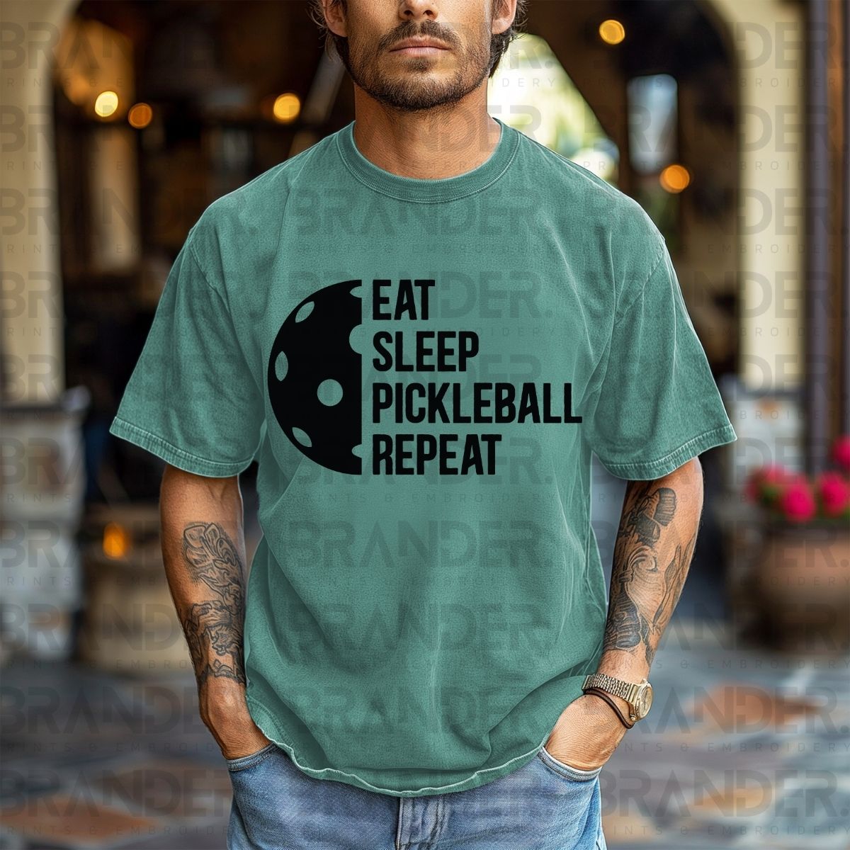 EAT SLEEP PICKLEBALL REPEAT - DTF TRANSFER