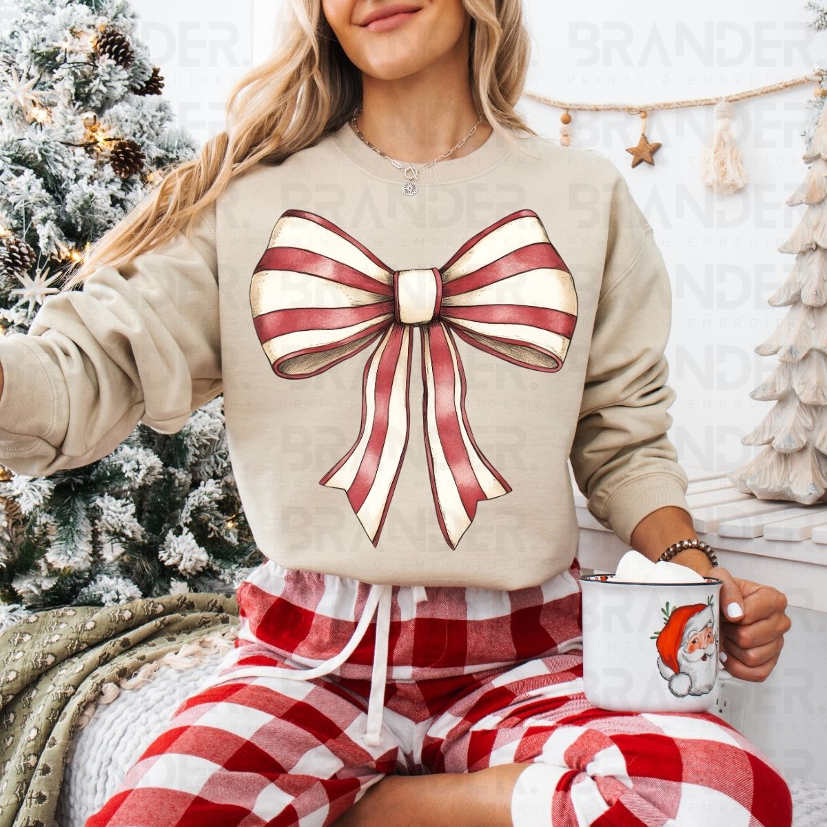 COQUETTE CHRISTMAS BOW - DTF TRANSFER