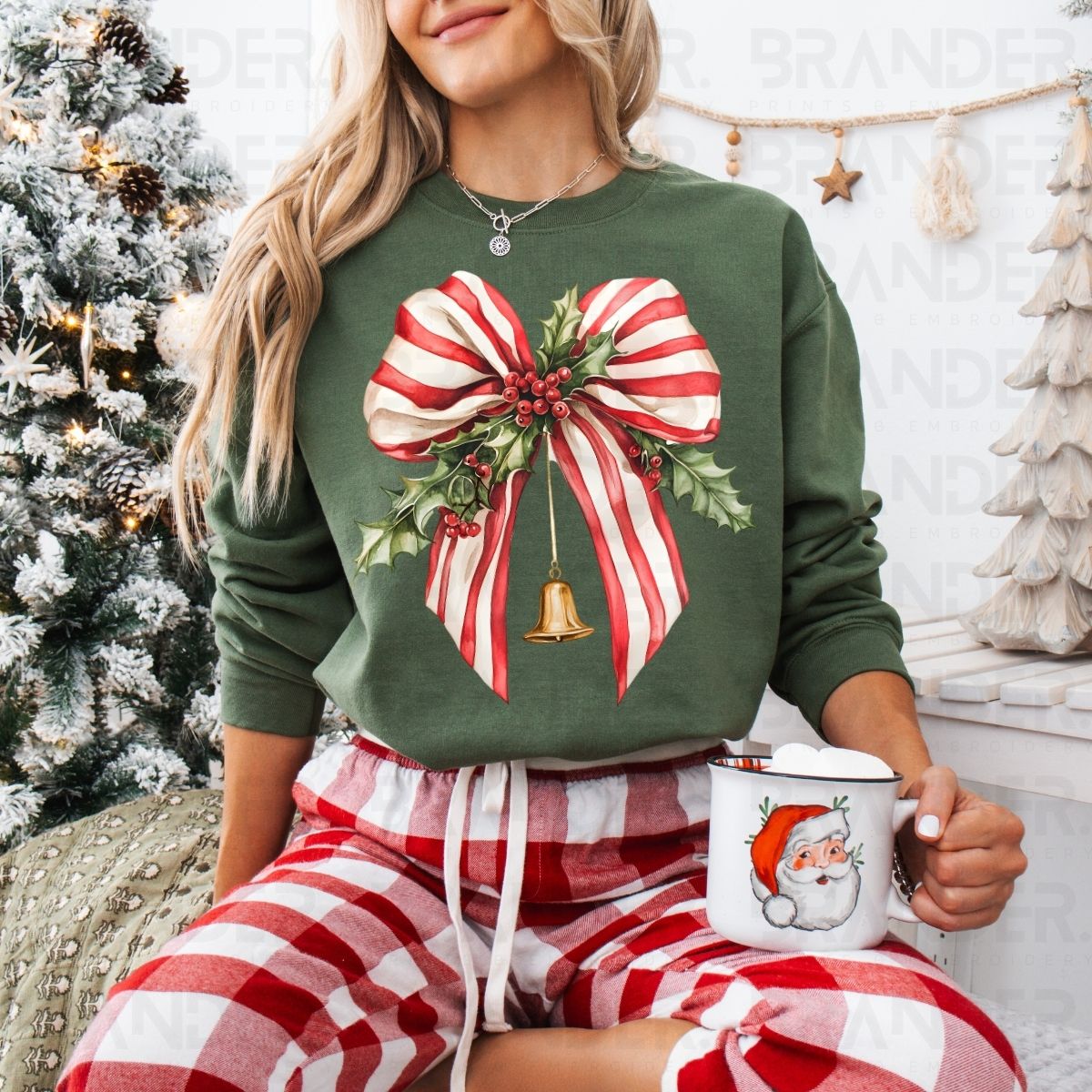 COQUETTE CHRISTMAS BOW - DTF TRANSFER