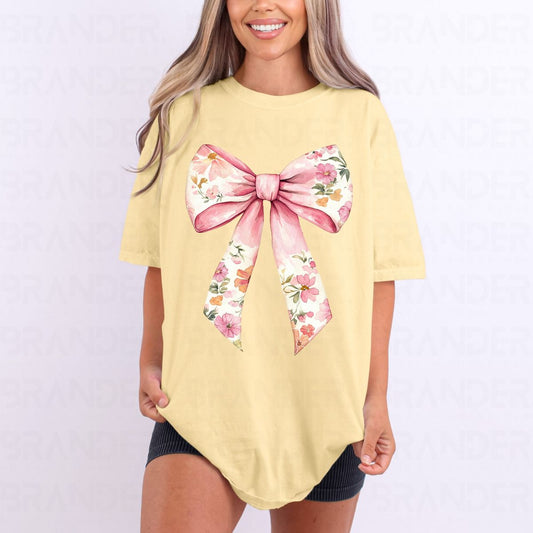COQUETTE FLORAL BOW - DTF TRANSFER