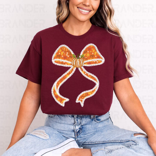 COQUETTE PUMPKIN BOW - DTF TRANSFER