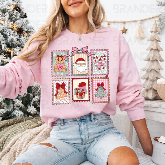 COQUETTE CHRISTMAS STAMPS - DTF TRANSFER