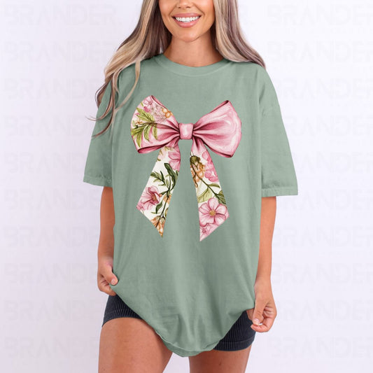 COQUETTE FLORAL BOW - DTF TRANSFER