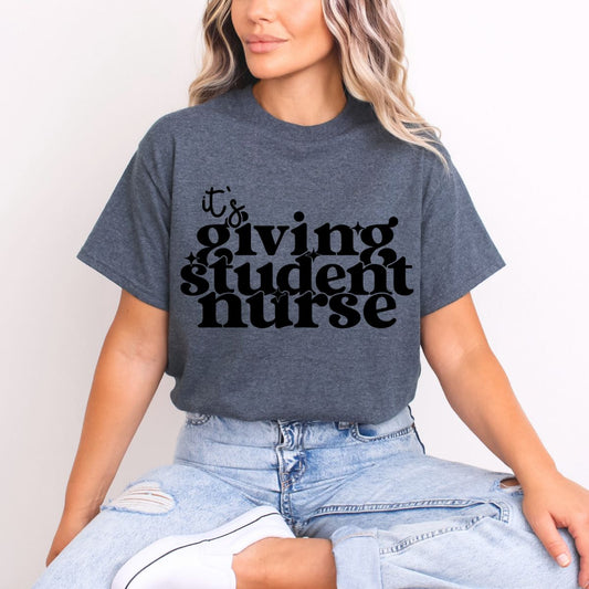 IT'S GIVING STUDENT NURSE *BLACK* - DTF TRANSFER