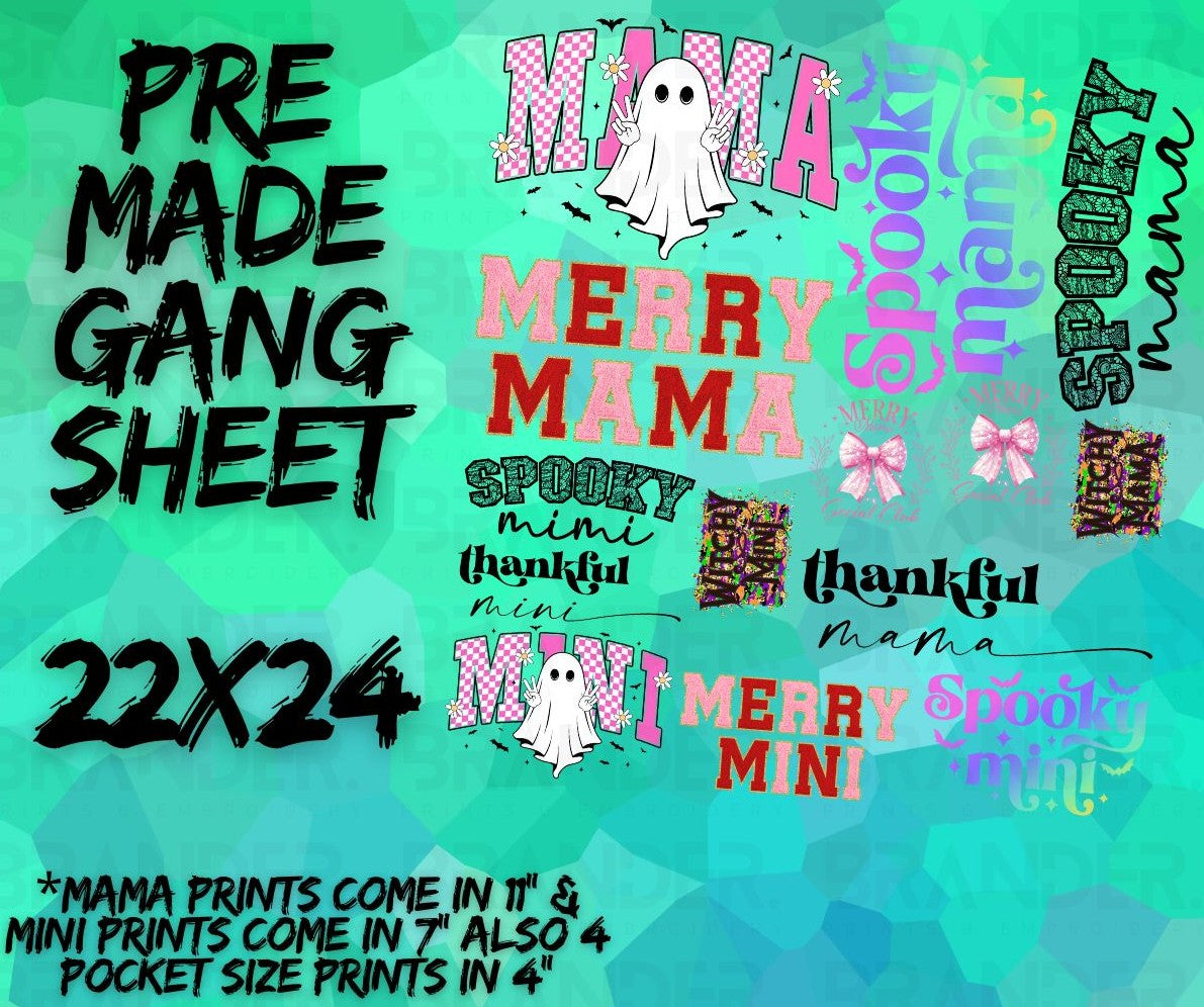 HOLIDAY MAMA & MINI - 22X24 - PREMADE GANG SHEET