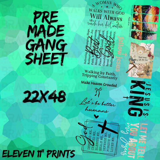 RELIGIOUS - 22X48 - PREMADE GANG SHEET
