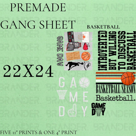 BASKETBALL - 22X24 - PREMADE GANG SHEET